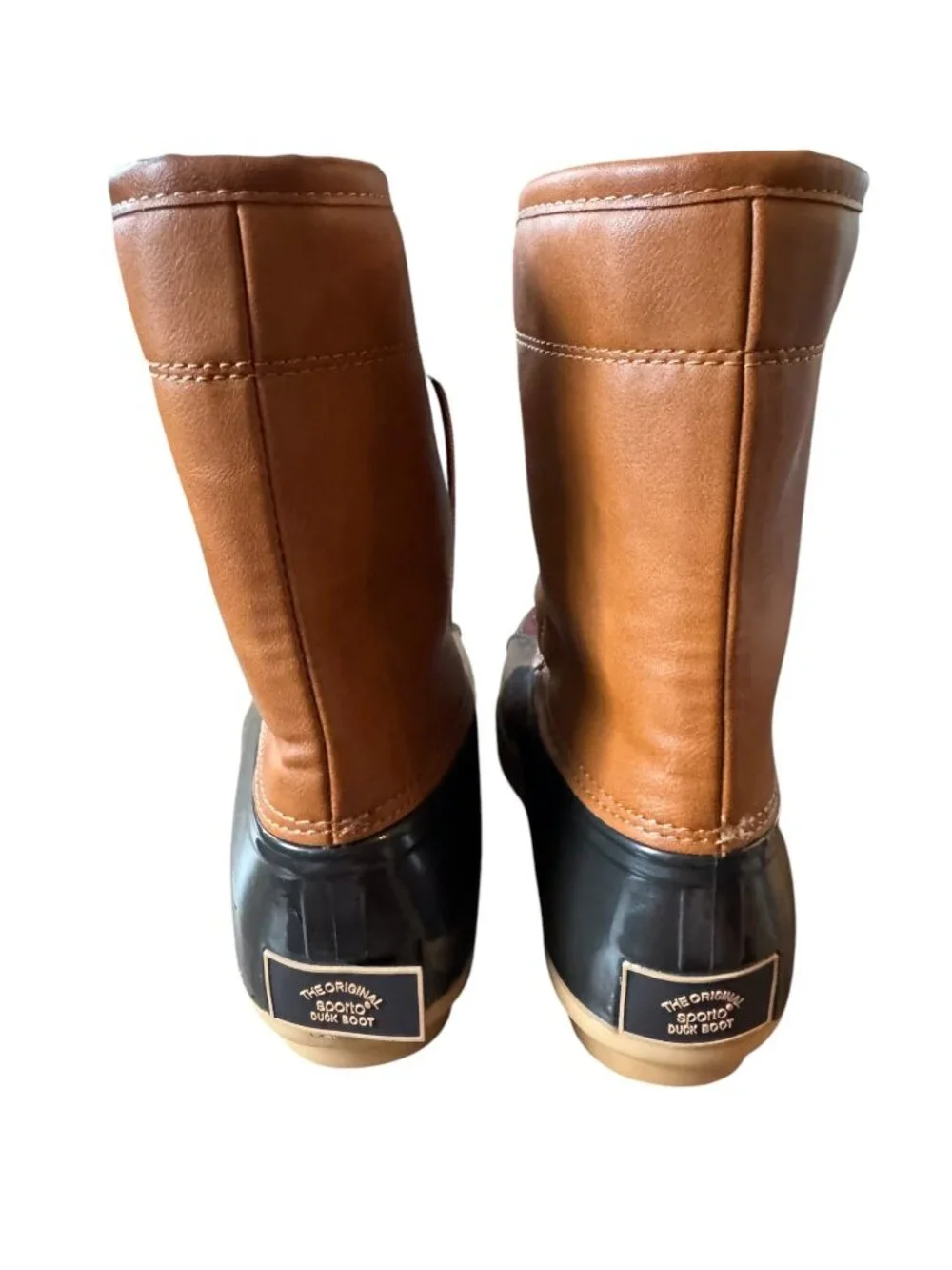 The Original Duck Boot By Sporto  YOUTH  Size 6M Tan & Black Faux Fur Lined Wate